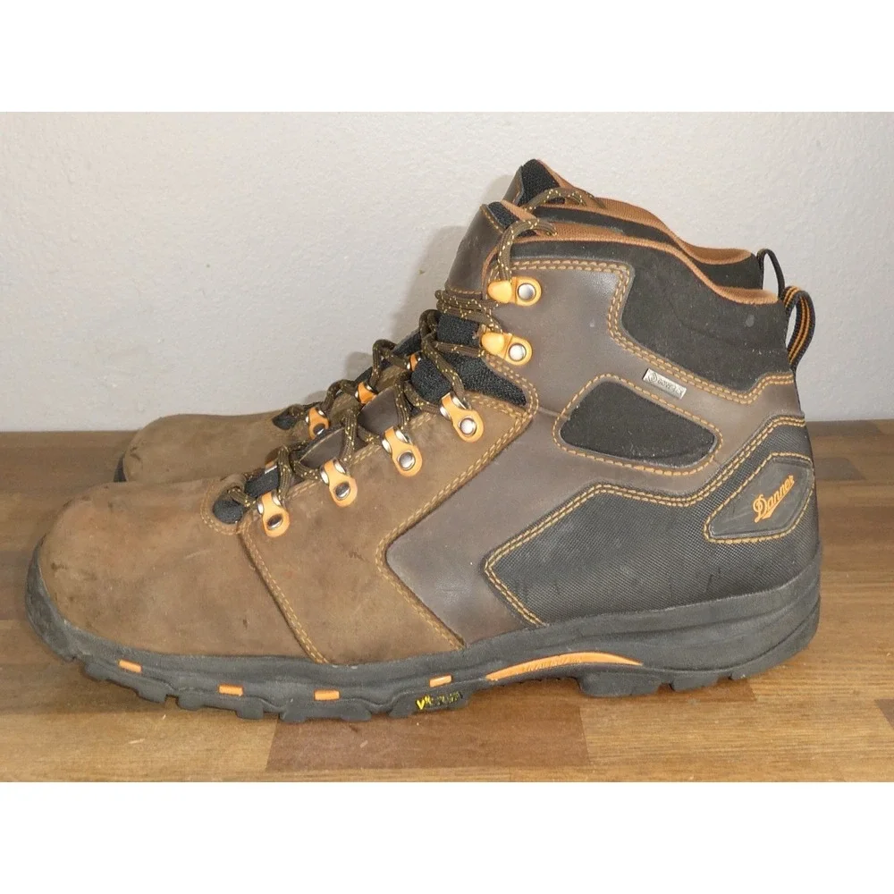 Danner Vicious 13860 Gore-Tex Vibram Work Boots‎ Men 14 Brown Comp Toe EH ASTM